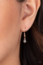 Load image into Gallery viewer, Effulgently Engaged - Rose Gold Heart Rhinestone Necklace Paparazzi Accessories