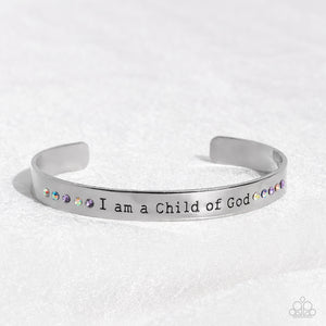 Cuff,faith,rhinestones,Divine Display - Multi Cuff Bracelet