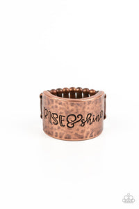 copper,inspirational,wide back,Sunrise Street - Copper Ring