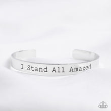 Load image into Gallery viewer, I Stand All Amazed - Silver Cuff Bracelet Paparazzi Accessories