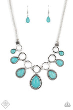 Load image into Gallery viewer, Riverside Relic Blue Stone Necklace Paparazzi Accessories