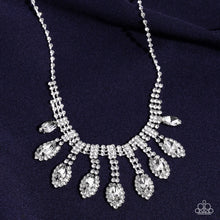 Load image into Gallery viewer, REIGNING Romance - White Rhinestone Necklace Paparazzi Accessories