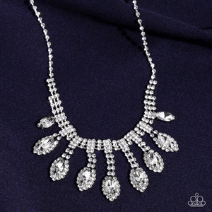 autopostr_pinterest_58290,rhinestones,short necklace,white,REIGNING Romance - White Rhinestone Necklace