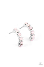 Load image into Gallery viewer, Carefree Couture - Pink Opal Hoop Earrings Paparazzi Accessories