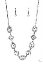 Load image into Gallery viewer, Diamond of the Season - Black Gunmetal Rhinestone Necklace Paparazzi Accessories