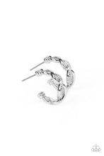 Load image into Gallery viewer, Infinite Incandescence - Silver Hoop Earrings Paparazzi Accessories