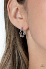Load image into Gallery viewer, Infinite Incandescence - Silver Hoop Earrings Paparazzi Accessories