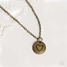Load image into Gallery viewer, Stamped Sentiment - Brass Paparazzi Accessories