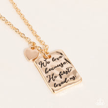 Load image into Gallery viewer, Divine Devotion - Gold Necklace Paparazzi Accessories
