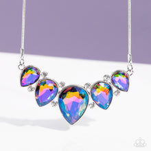 Load image into Gallery viewer, Regally Refined - Multi Oil Spill Rhinestone Necklace Paparazzi Accessories