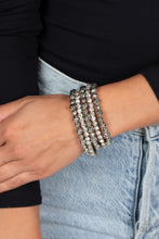 Load image into Gallery viewer, Top Notch Twinkle - White Rhinestone Stretchy Bracelet Paparazzi Accessories