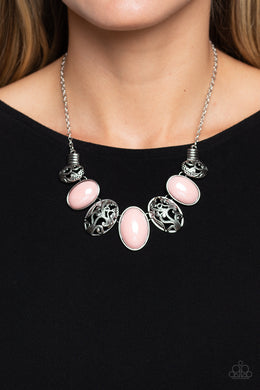 Patterned Paisley - Pink Necklace Paparazzi Accessories