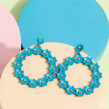 Load image into Gallery viewer, Daisy Meadows - Blue Floral Post Earrings Paparazzi Accessories