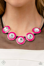 Load image into Gallery viewer, Feminine Flair Pink Rhinestone Necklace Paparazzi Accessories