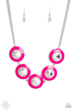 Load image into Gallery viewer, Feminine Flair Pink Rhinestone Necklace Paparazzi Accessories