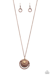 copper,floral,long necklace,Flowers for Mama - Multi Floral Necklace