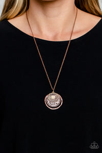 copper,floral,long necklace,Flowers for Mama - Multi Floral Necklace
