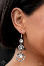 Load image into Gallery viewer, Enchanting Effulgence White Rhinestone Earrings Paparazzi Accessories