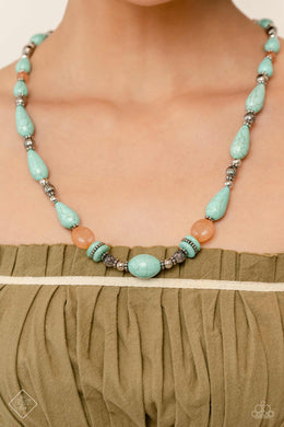 Nile River Redux Blue Stone Necklace Paparazzi Accessories