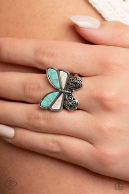 Wild Wings Blue Butterfly Ring Paparazzi Accessories
