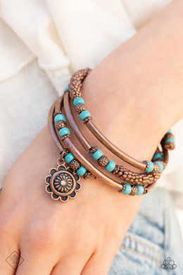 Badlands Bunch Copper Coil Bracelet Paparazzi Accessories