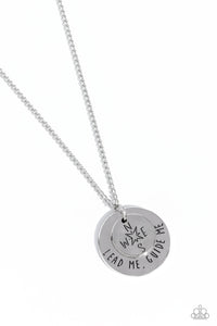 inspirational,short necklace,silver,Gilded Guide - Silver Necklace