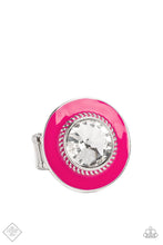 Load image into Gallery viewer, Ladylike Levity Pink Rhinestone Ring Paparazzi Accessories