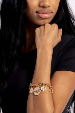 GLITTER and Grace - Gold Bracelet Paparazzi Accessories