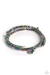 coil,oil spill,Illusive Infinity - Multi Oil Spill Coil Bracelet