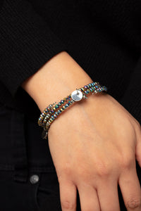 coil,oil spill,Illusive Infinity - Multi Oil Spill Coil Bracelet