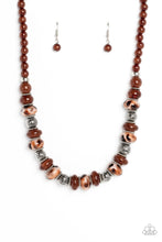Load image into Gallery viewer, Warped Whimsicality - Brown Necklace Paparazzi Accessories