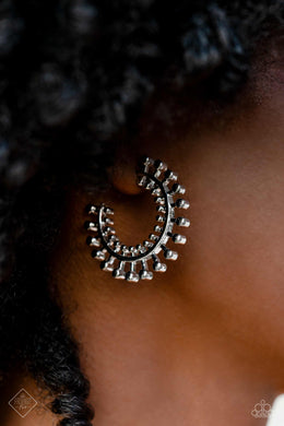 The Way You Make Me Wheel Silver Hoop Earrings Paparazzi Accessories