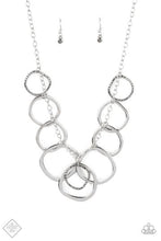 Load image into Gallery viewer, Dizzy With Desire Silver Hematite Rhinestone Necklace Paparazzi Accessories