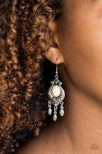 Load image into Gallery viewer, Enchantingly Environmentalist White Earring Paparazzi Accessories
