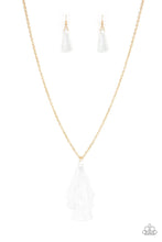 Load image into Gallery viewer, Triple The Tassel White Necklace Paparazzi Accessories