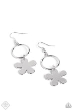 Load image into Gallery viewer, Foreshore Figurine Silver Floral Earrings Paparazzi Accessories