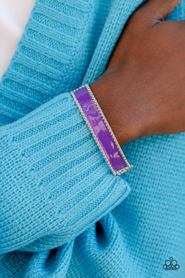 Vintage Vivace Purple Hinge Bracelet Paparazzi Accessories