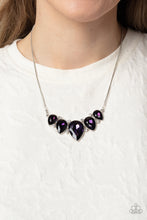 Load image into Gallery viewer, Regally Refined - Purple Rhinestone Necklace Paparazzi Accessories