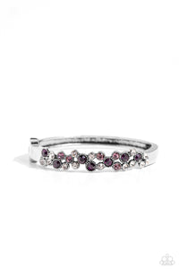 hinge,purple,rhinestones,Big City Bling - Purple Rhinestone Hinge Bracelet