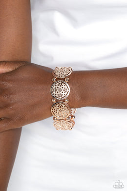 Filigree Fanfare - Rose Gold Paparazzi Accessories