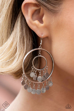 Caviar Command Silver Earrings Paparazzi Accessories