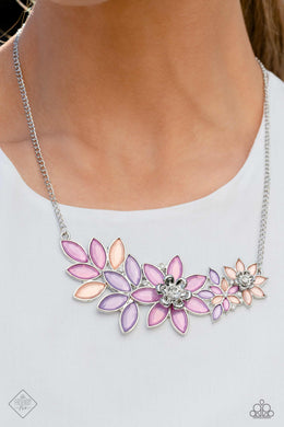 Garland Over Multi Rhinestone Floral Necklace Paparazzi Accessories