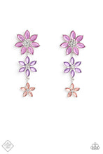 Load image into Gallery viewer, Lets Get it GARLAND Multi Rhinestone Floral Post Earrings Paparazzi Accessories