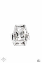 Load image into Gallery viewer, Right As Chain White Rhinestone Ring Paparazzi Accessories