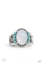 Load image into Gallery viewer, Captivating Cowboy Blue Ring Paparazzi Accessories