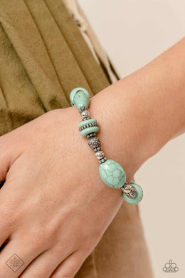 Changing Cleopatra Blue Stone Stretchy Bracelet Paparazzi Accessories