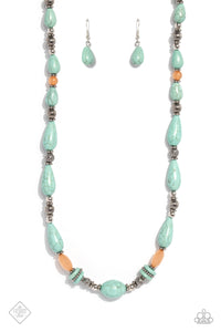 blue,crackle stone,short necklace,Nile River Redux Blue Stone Necklace