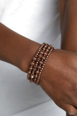 Striped Stack - Copper Paparazzi Accessories