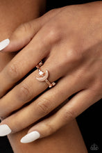Load image into Gallery viewer, Astral Allure - Rose Gold Moon and Star Ring Paparazzi Accessories