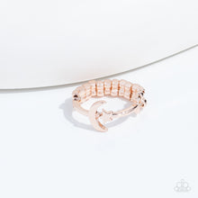 Load image into Gallery viewer, Astral Allure - Rose Gold Moon and Star Ring Paparazzi Accessories